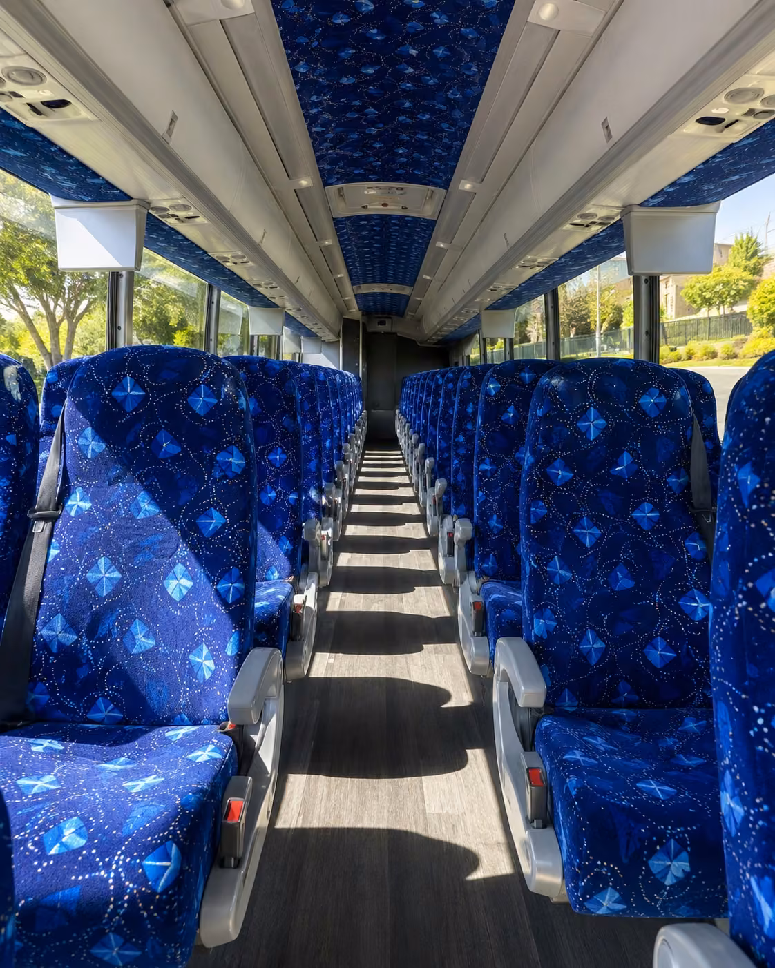 40 56 passenger charter bus interior